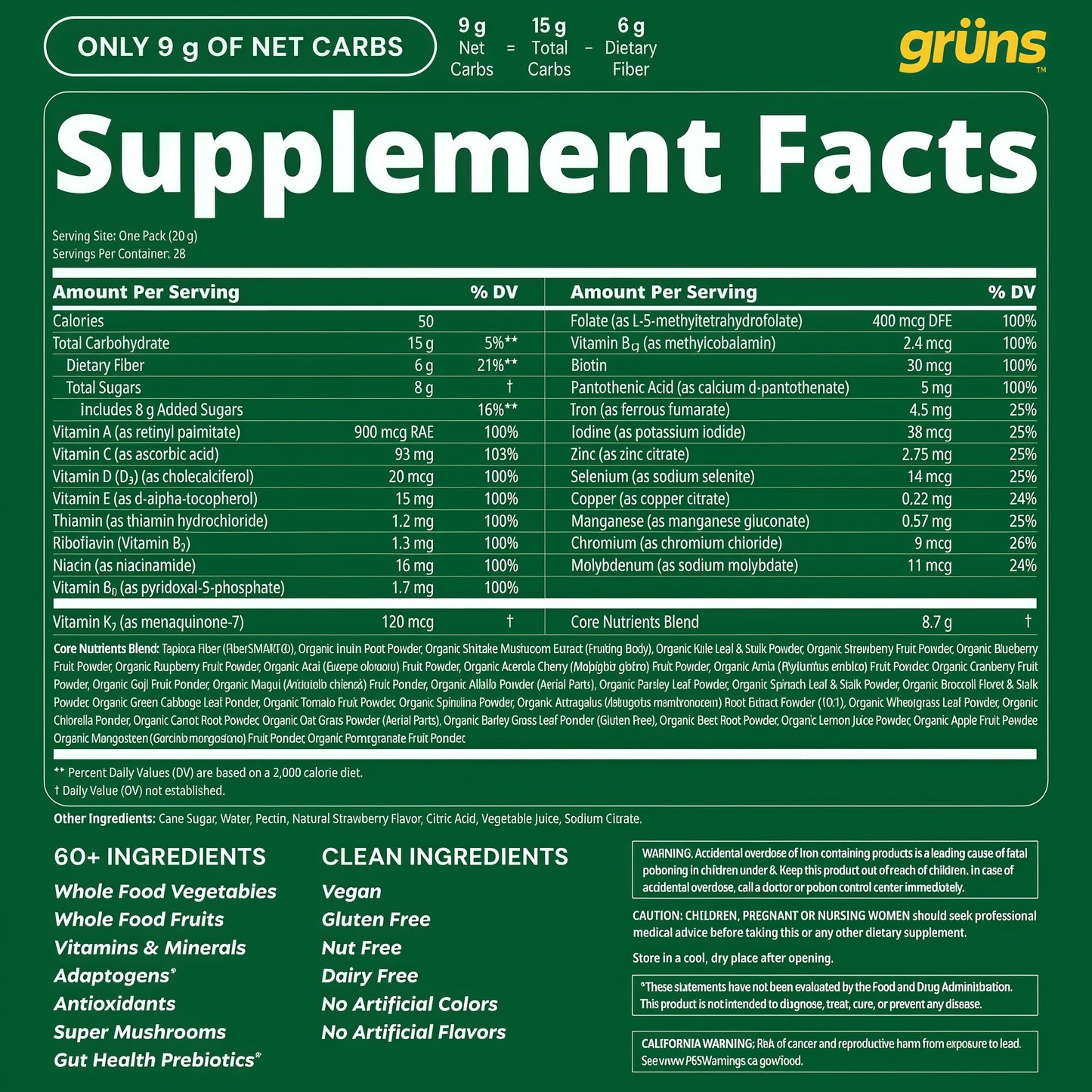 Grüns Superfood Gummies